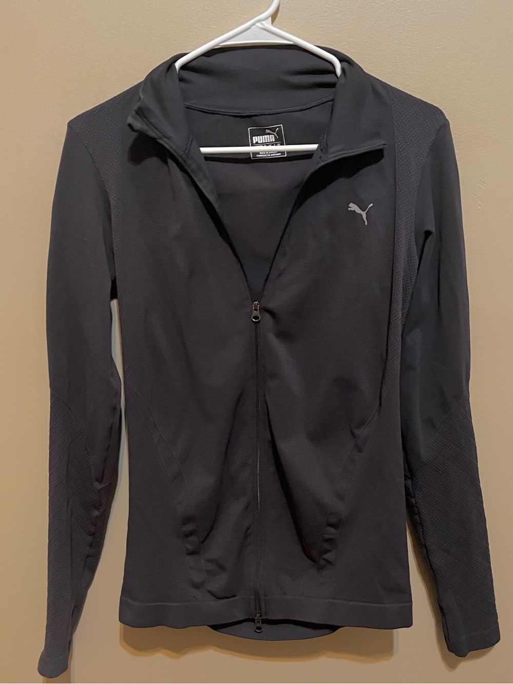Puma Women's Dark Gray Full-Zip Training Jacket size L
